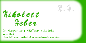 nikolett heber business card